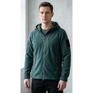 NWT Baerskin Tactical Supply Mens Fleece Hoodie Jacket 2XL Green Tactical
